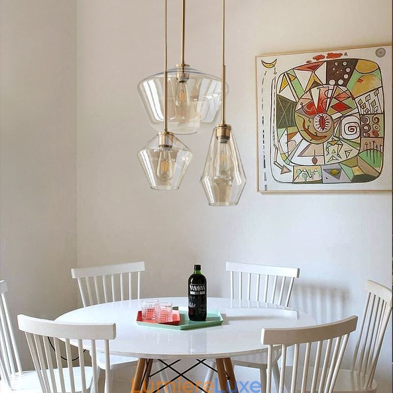 Suspension en verre simple et moderne