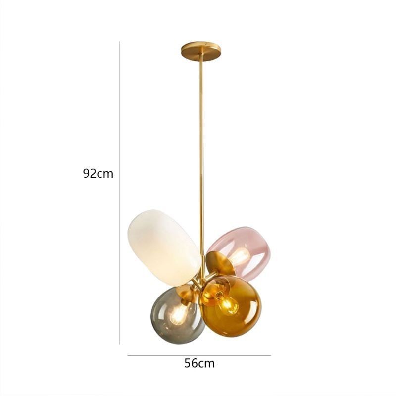 Suspension nordique unique en verre coloré, princesse, ballon lumineux pour enfants