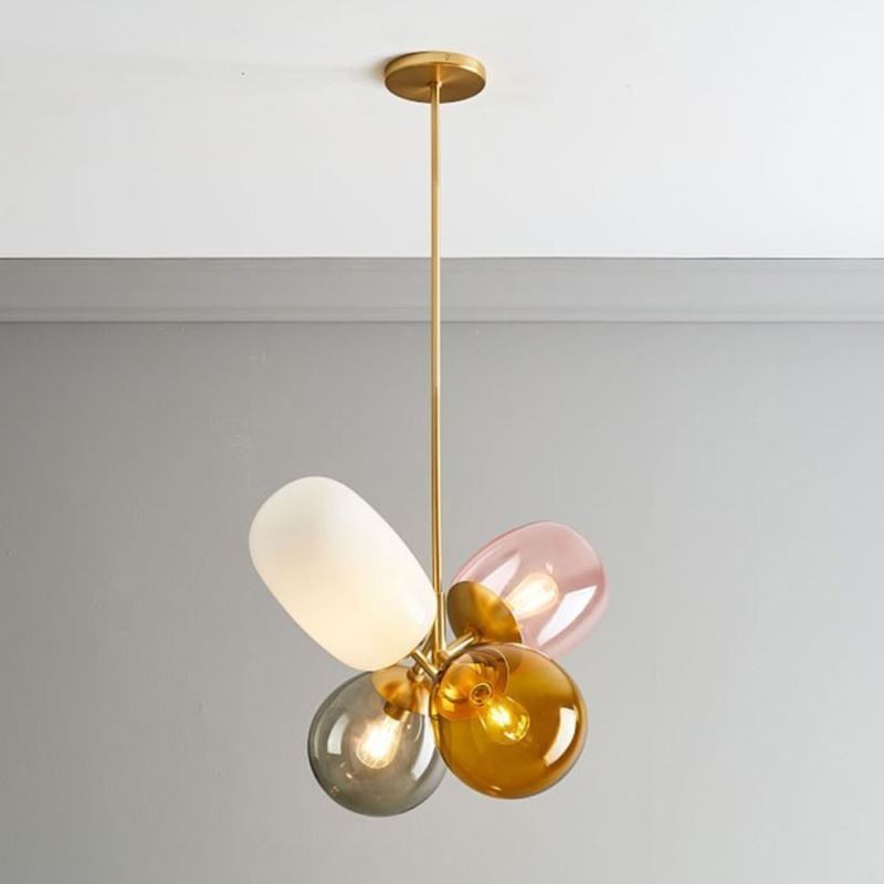 Suspension nordique unique en verre coloré, princesse, ballon lumineux pour enfants