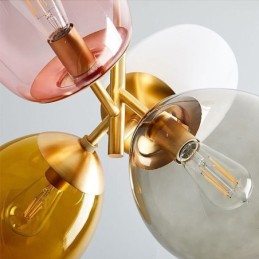 Suspension nordique unique en verre coloré, princesse, ballon lumineux pour enfants