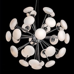 Lampe suspendue circulaire en verre de style européen, style restaurant moderne