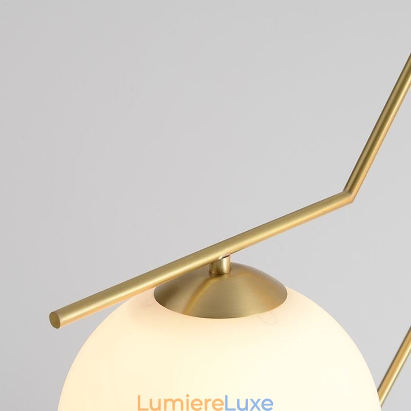 Îlot de luminaires en forme de boule de verre