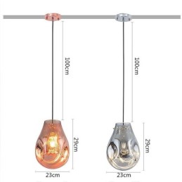 Lampe suspendue colorée en verre à bulles de savon, plafonnier pour îlot