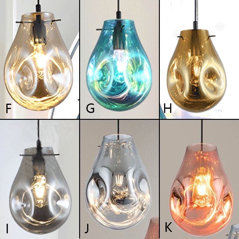 Lampe suspendue colorée en verre à bulles de savon, plafonnier pour îlot