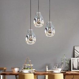 Lampe suspendue colorée en verre à bulles de savon, plafonnier pour îlot