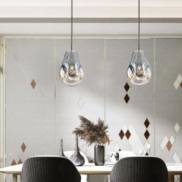 Lampe suspendue colorée en verre à bulles de savon, plafonnier pour îlot