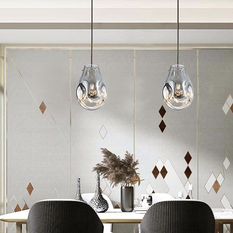 Lampe suspendue colorée en verre à bulles de savon, plafonnier pour îlot