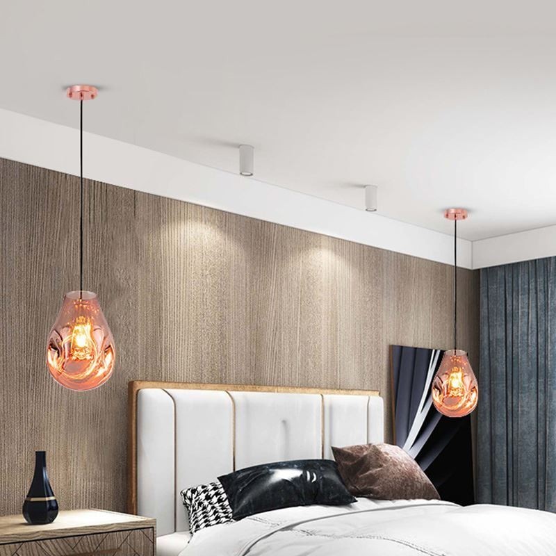 Lampe suspendue colorée en verre à bulles de savon, plafonnier pour îlot