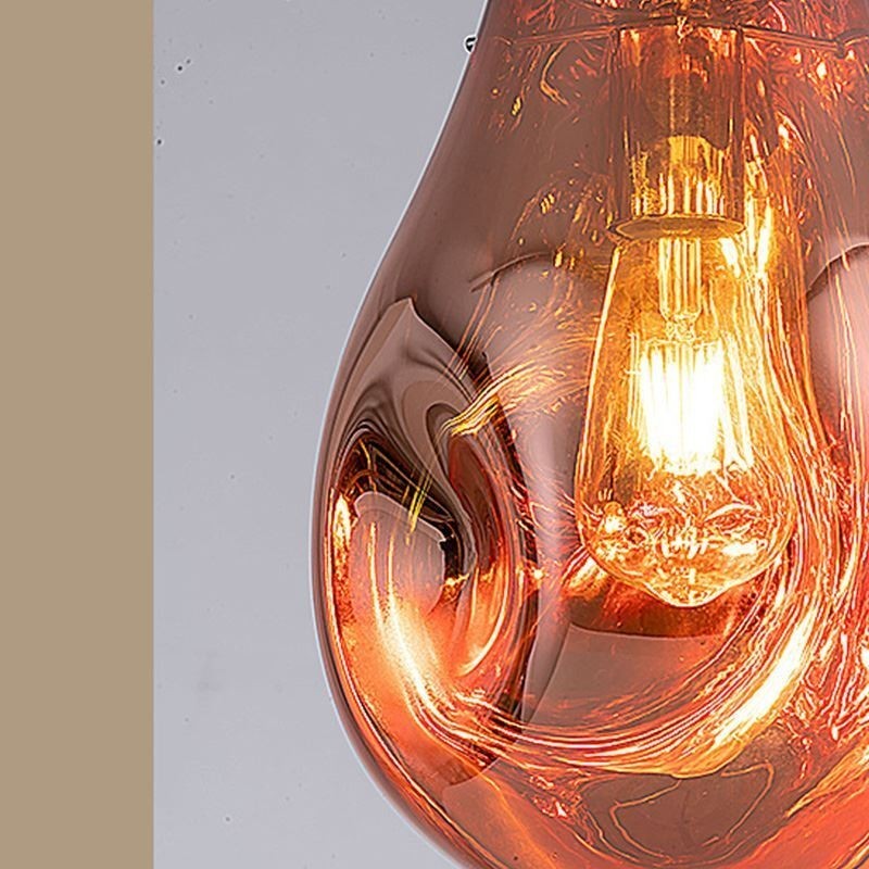 Lampe suspendue colorée en verre à bulles de savon, plafonnier pour îlot