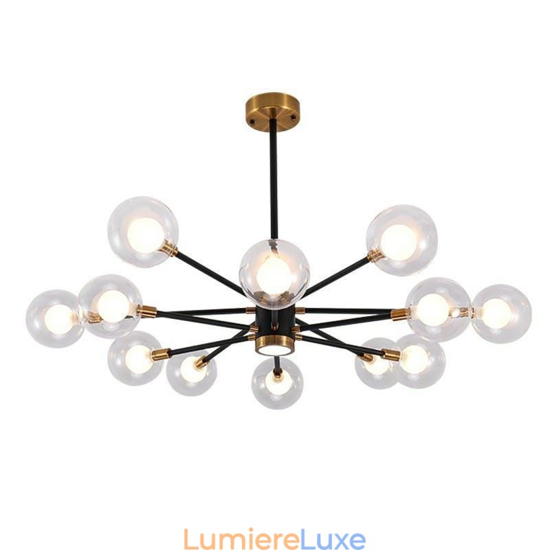 Suspension nordique en verre blanc laiteux, lampe ronde, lustre, éclairage