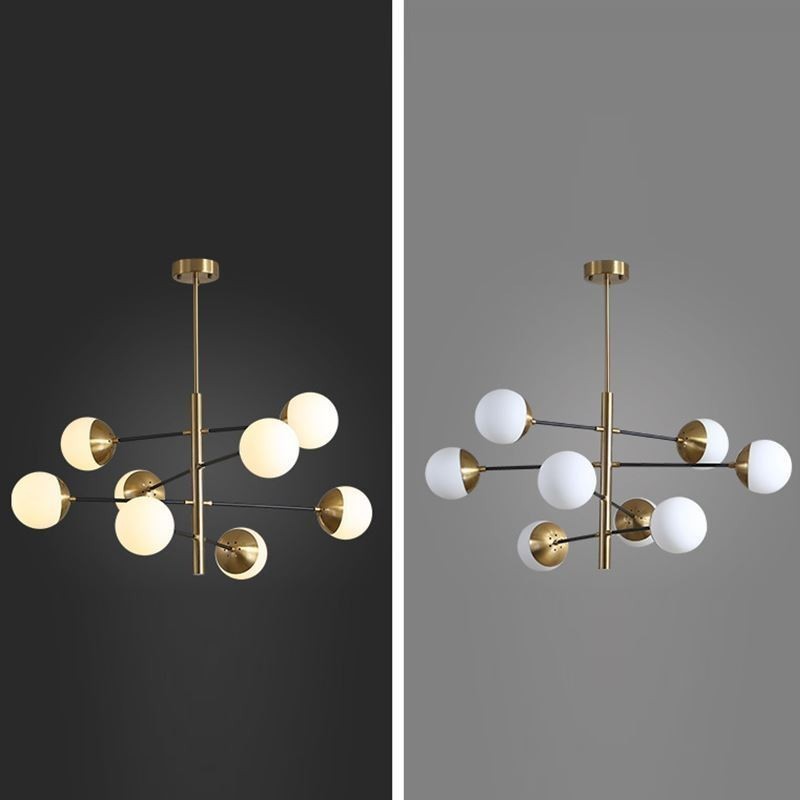 Lampe suspendue nordique en verre en forme de haricot magique