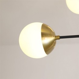 Lampe suspendue nordique en verre en forme de haricot magique