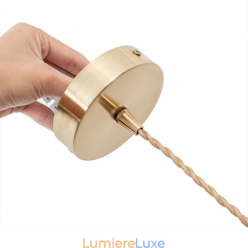 Lampe suspendue moderne en verre rétro avec abat-jour en forme de fleur et interrupteur rotatif