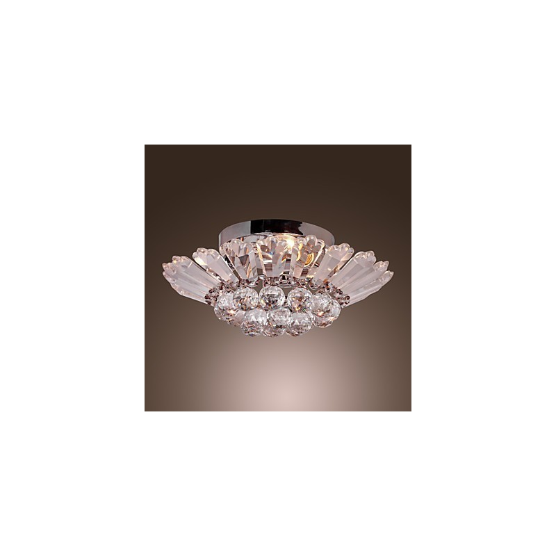 Plafonnier semi-encastré moderne en cristal