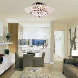 Plafonnier semi-encastré moderne en cristal