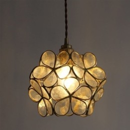 Lampe suspendue créative nordique en verre en forme de pétale, luminaire décoratif d'intérieur, idéal pour une table de chevet