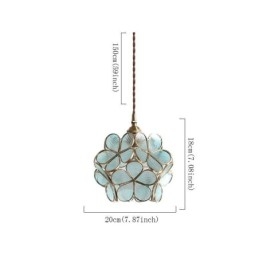 Lampe suspendue créative nordique en verre en forme de pétale, luminaire décoratif d'intérieur, idéal pour une table de chevet