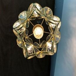 Lampe suspendue créative nordique en verre en forme de pétale, luminaire décoratif d'intérieur, idéal pour une table de chevet