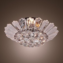 Plafonnier semi-encastré moderne en cristal