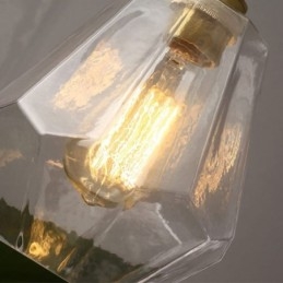 Lampe suspendue rétro nordique en laiton et verre, éclairage domestique en forme de tour