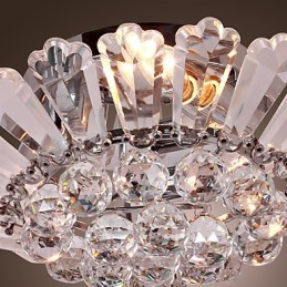Plafonnier semi-encastré moderne en cristal