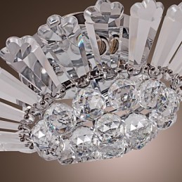 Plafonnier semi-encastré moderne en cristal