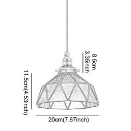 Suspension géométrique en vitrail