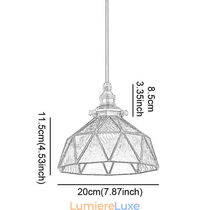 Suspension géométrique en vitrail