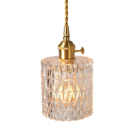 Luminaire suspendu en verre strié Jelly Jar Luminaire suspendu en verre strié Jelly Jar