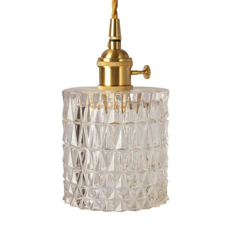 Luminaire suspendu en verre strié Jelly Jar