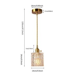 Luminaire suspendu en verre strié Jelly Jar
