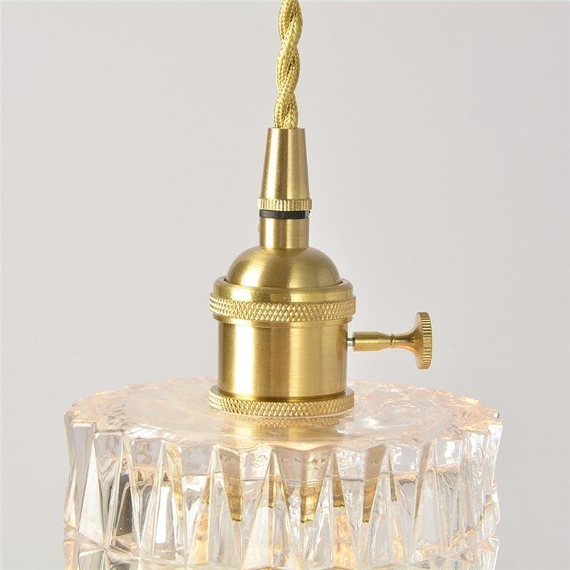 Luminaire suspendu en verre strié Jelly Jar