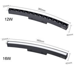 Luminaire circulaire encastré magnétique sur rail 150 cm