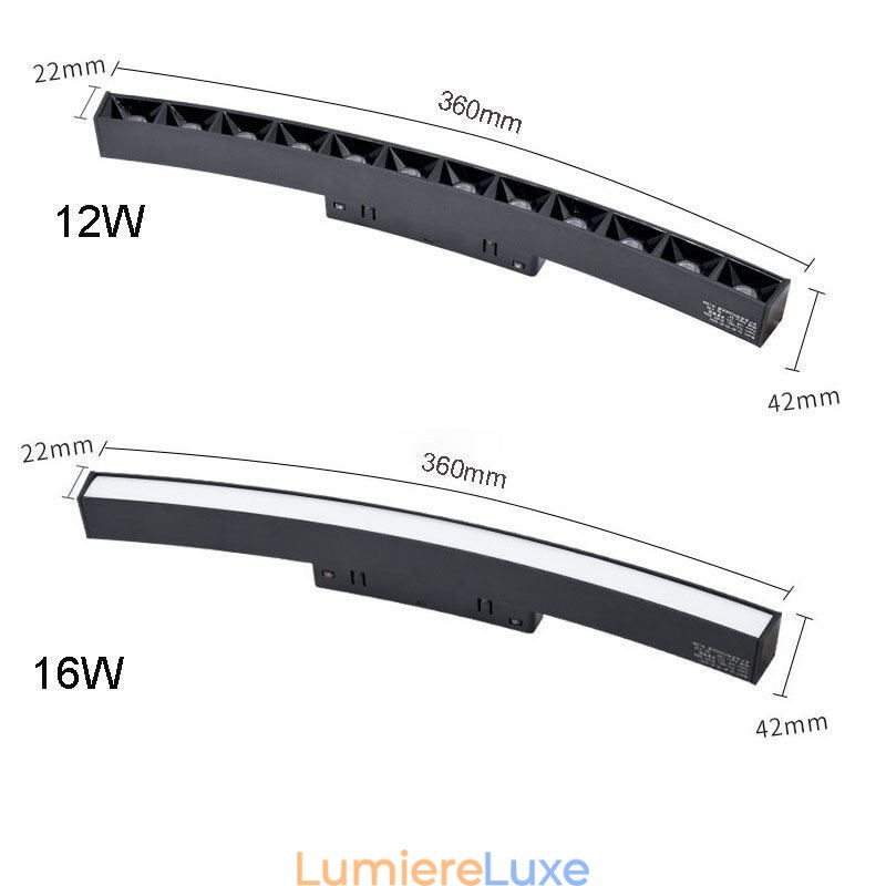 Luminaire circulaire encastré magnétique sur rail 150 cm