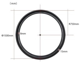 Luminaire circulaire encastré magnétique sur rail 150 cm