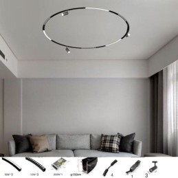 Spot encastrable circulaire magnétique décoratif 150 cm