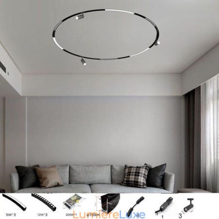 Spot encastrable circulaire magnétique décoratif 150 cm Spot encastrable circulaire magnétique décoratif 150 cm