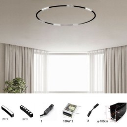 Spot circulaire encastrable magnétique décoratif 100 cm