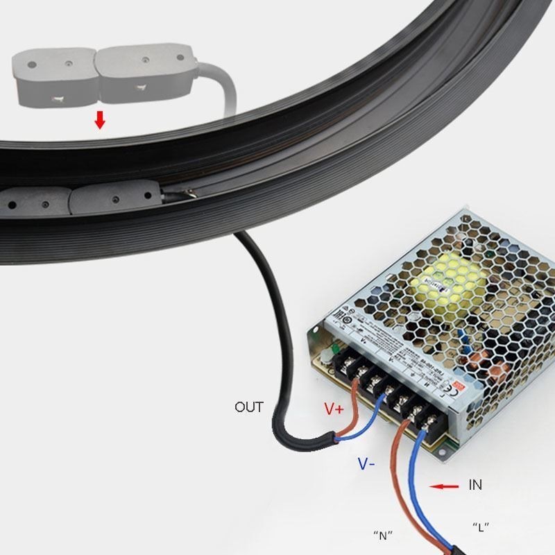 Spot circulaire encastrable magnétique décoratif 100 cm