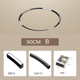 Spot encastrable circulaire magnétique pour rail d'éclairage décoratif 80 cm