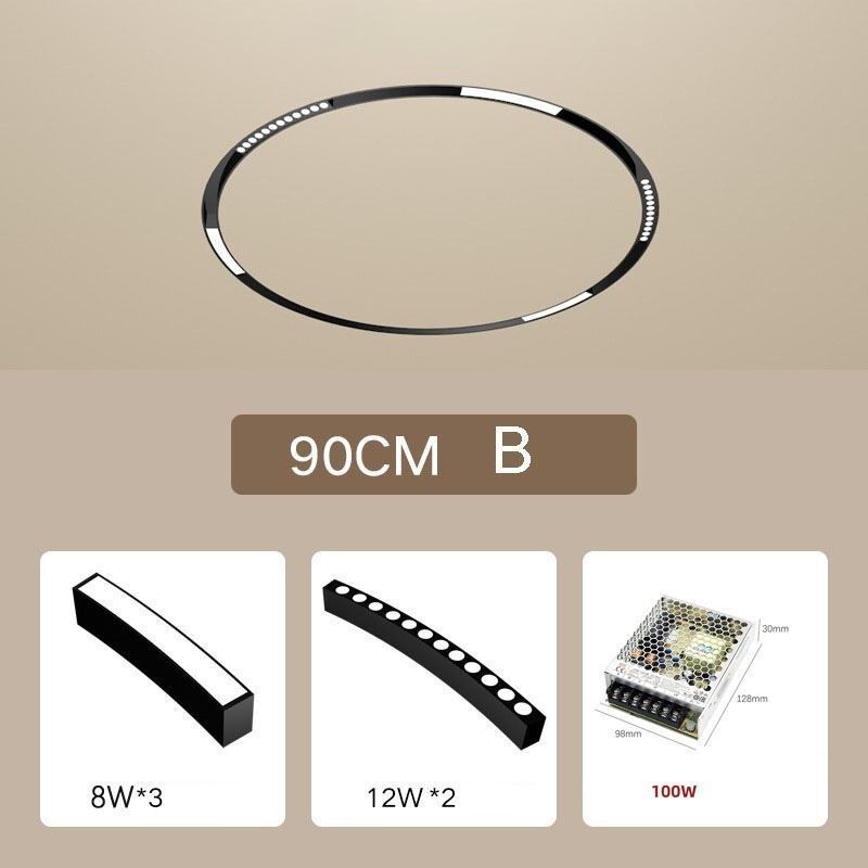 Spot encastrable circulaire magnétique pour rail d'éclairage décoratif 80 cm
