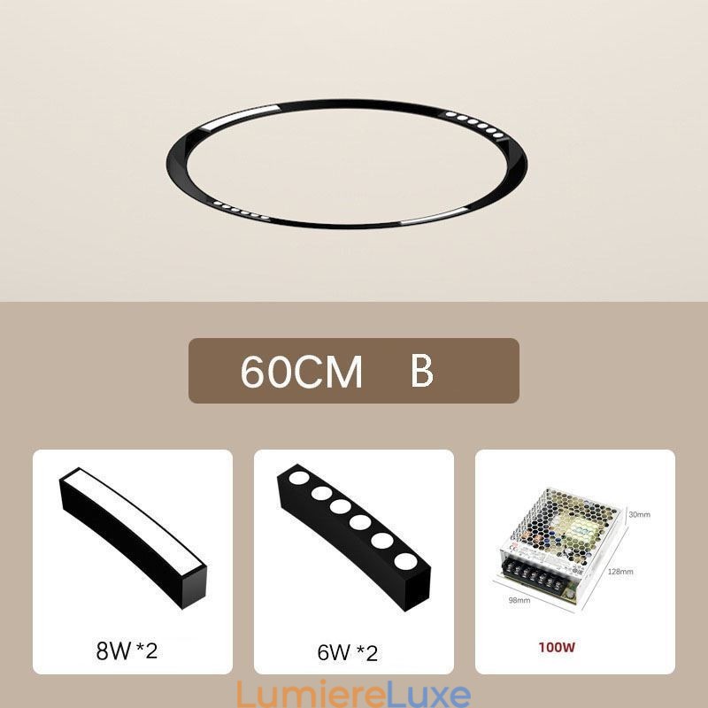 Spot circulaire encastrable magnétique décoratif 60 cm