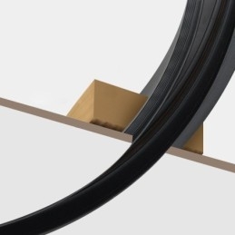 Rails d'éclairage encastrés, bandes de rail magnétiques rondes en aluminium