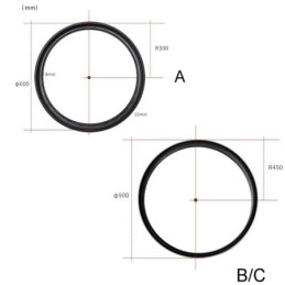 Rails d'éclairage encastrés, bandes de rail magnétiques rondes en aluminium