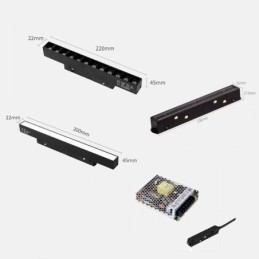 Spot encastré magnétique décoratif sur rail 3 m 36 V