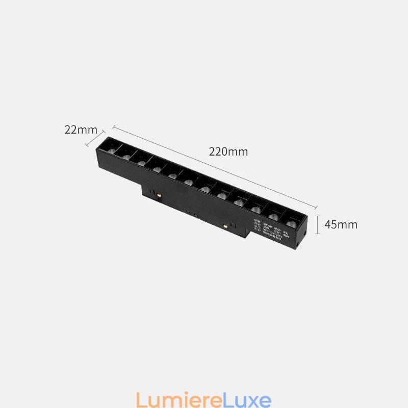 Spot encastré magnétique sur rail, éclairage décoratif 3 m x 2