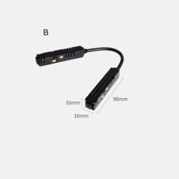 Accessoires d'éclairage sur rail magnétique Rail de rail encastré Connexion d'angle