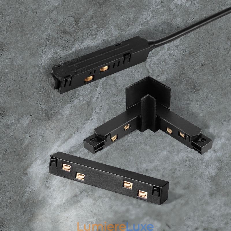 Accessoires d'éclairage sur rail magnétique Rail de rail encastré Connexion d'angle