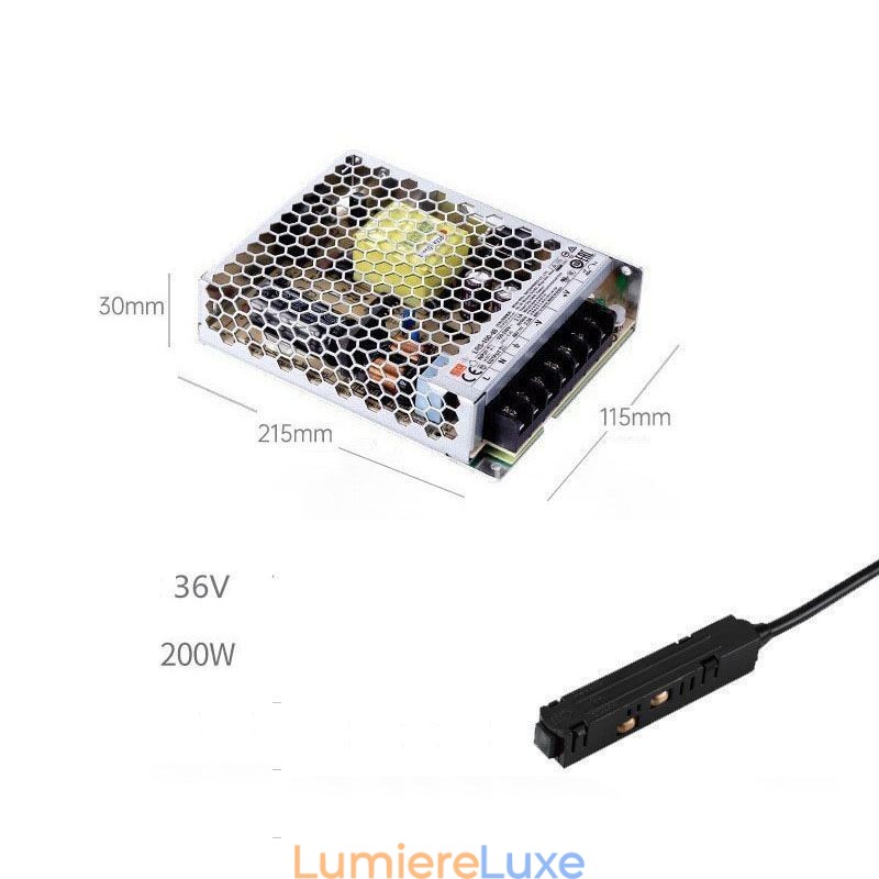 Spot encastré magnétique sur rail, éclairage décoratif 6 m 36 V