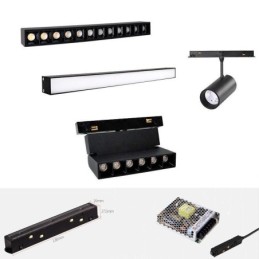 Spot encastré magnétique décoratif sur rail 6 m x 2